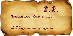 Magyarics Rozália névjegykártya