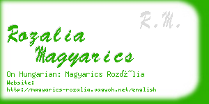 rozalia magyarics business card